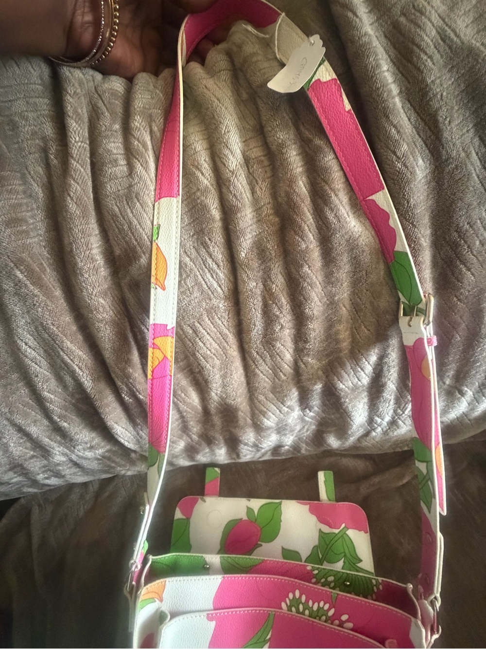 kate spade Pink and Green Floral Crossbody Bag - Picture 13 of 13